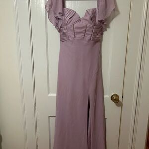 ASOS Lilac Maxi Dress with Ruffle Detail